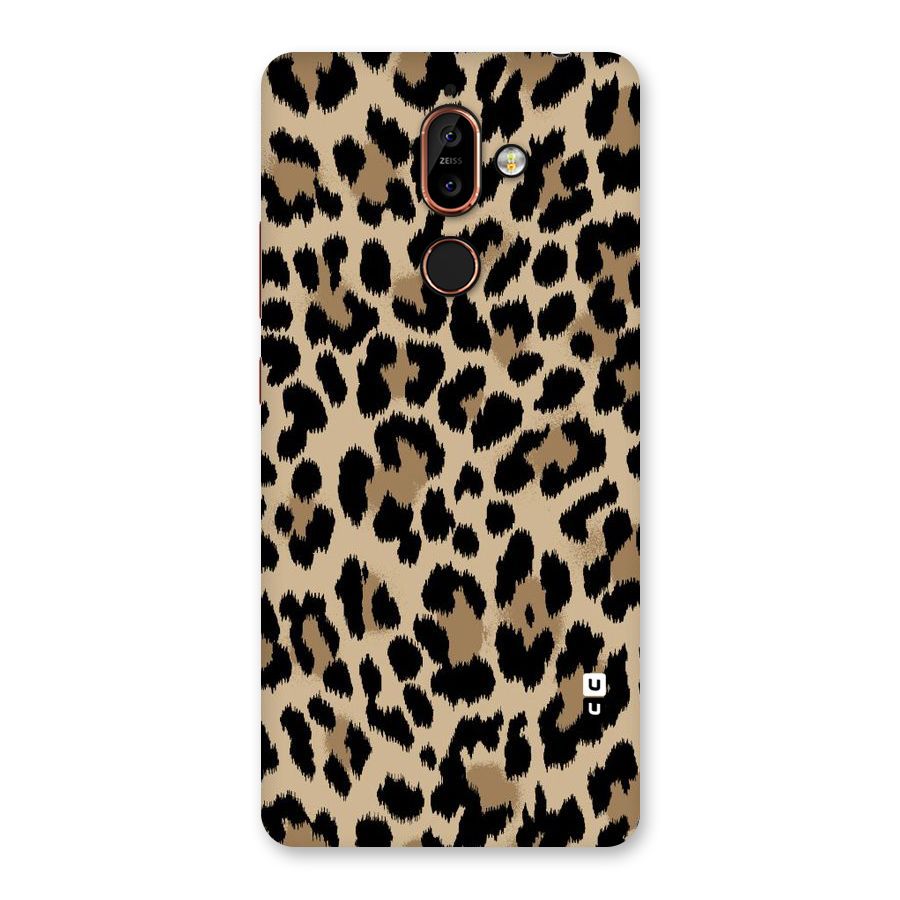 Brown Leapord Print Back Case for Nokia 7 Plus
