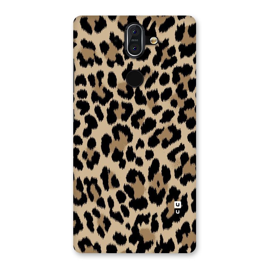 Brown Leapord Print Back Case for Nokia 8 Sirocco