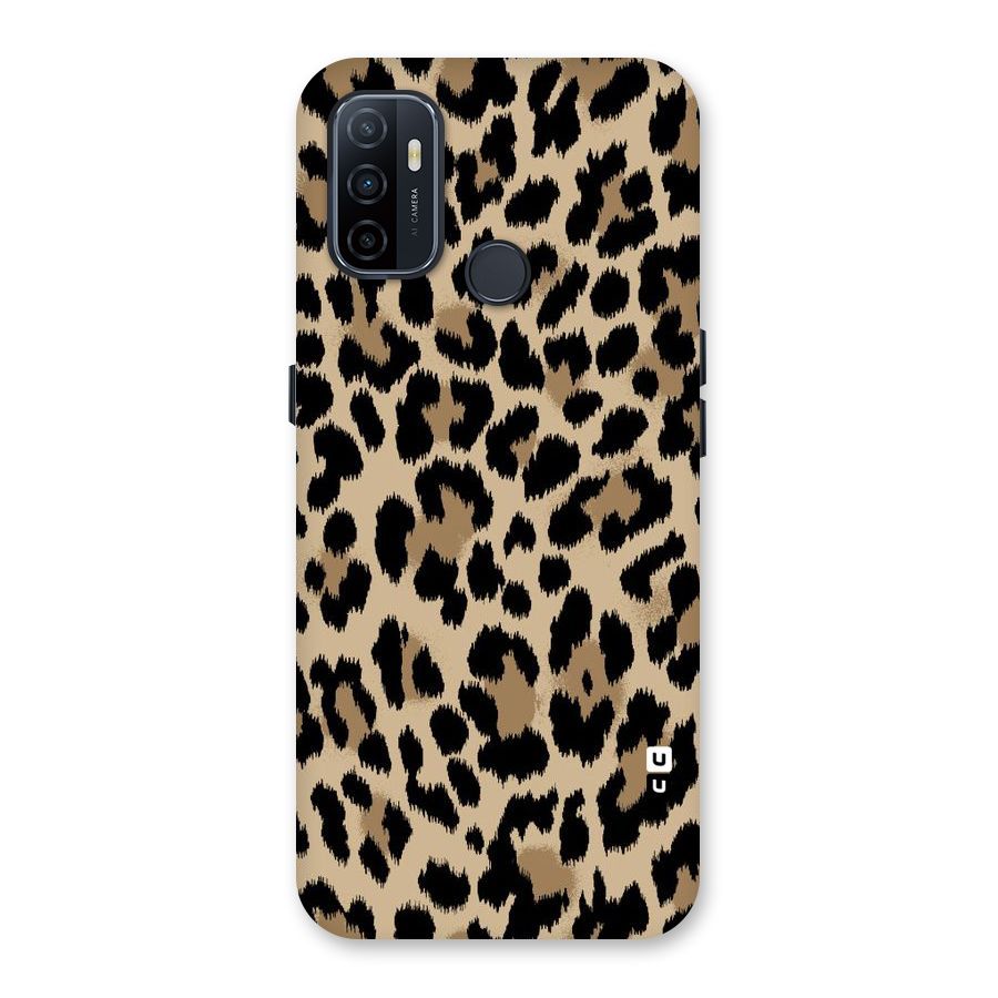 Brown Leapord Print Back Case for Oppo A32