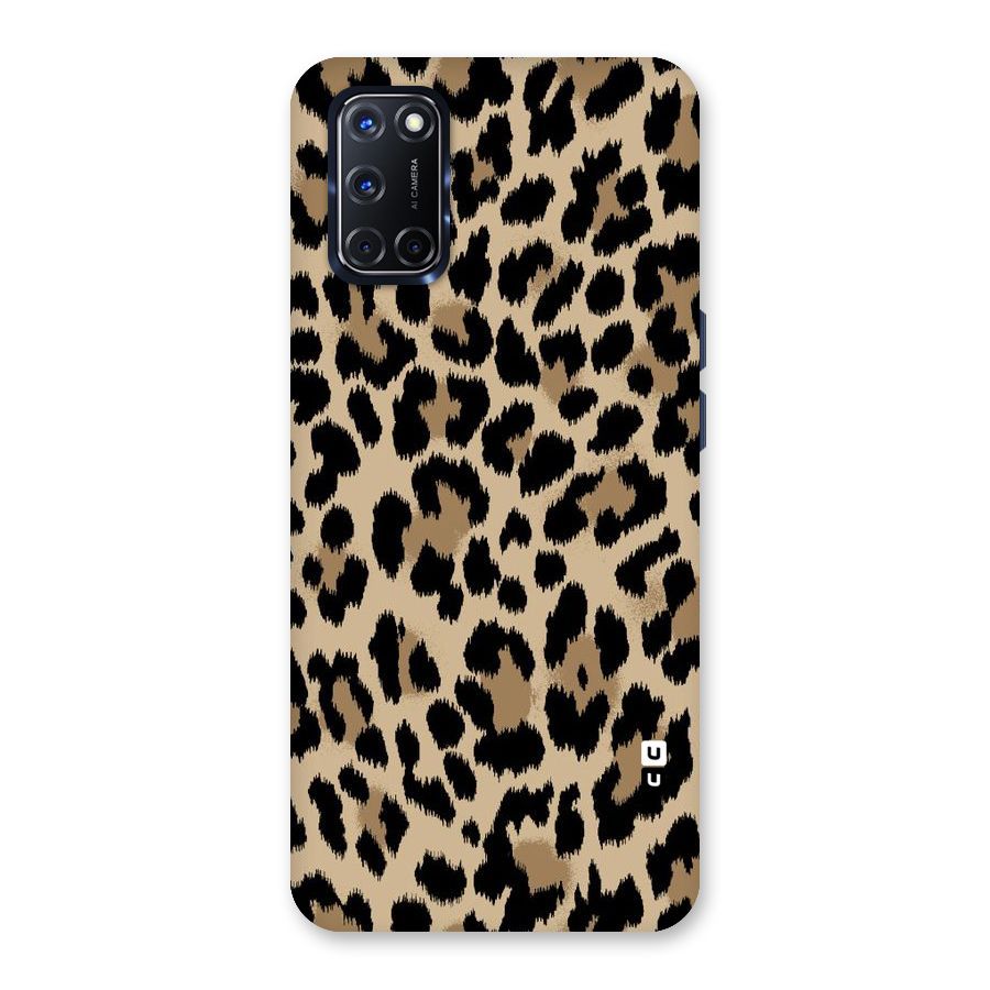 Brown Leapord Print Back Case for Oppo A52