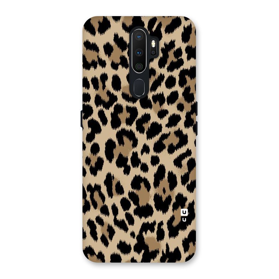 Brown Leapord Print Back Case for Oppo A5 (2020)