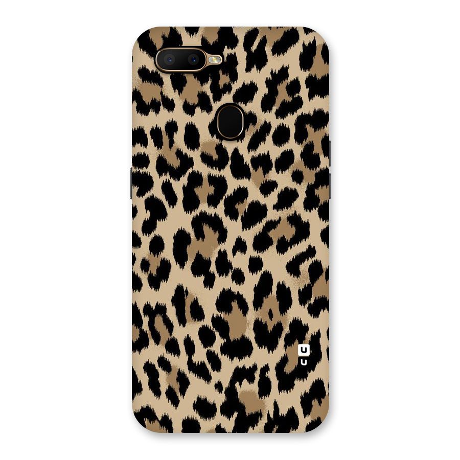 Brown Leapord Print Back Case for Oppo A5s