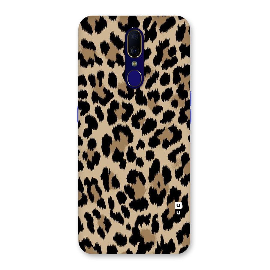 Brown Leapord Print Back Case for Oppo A9