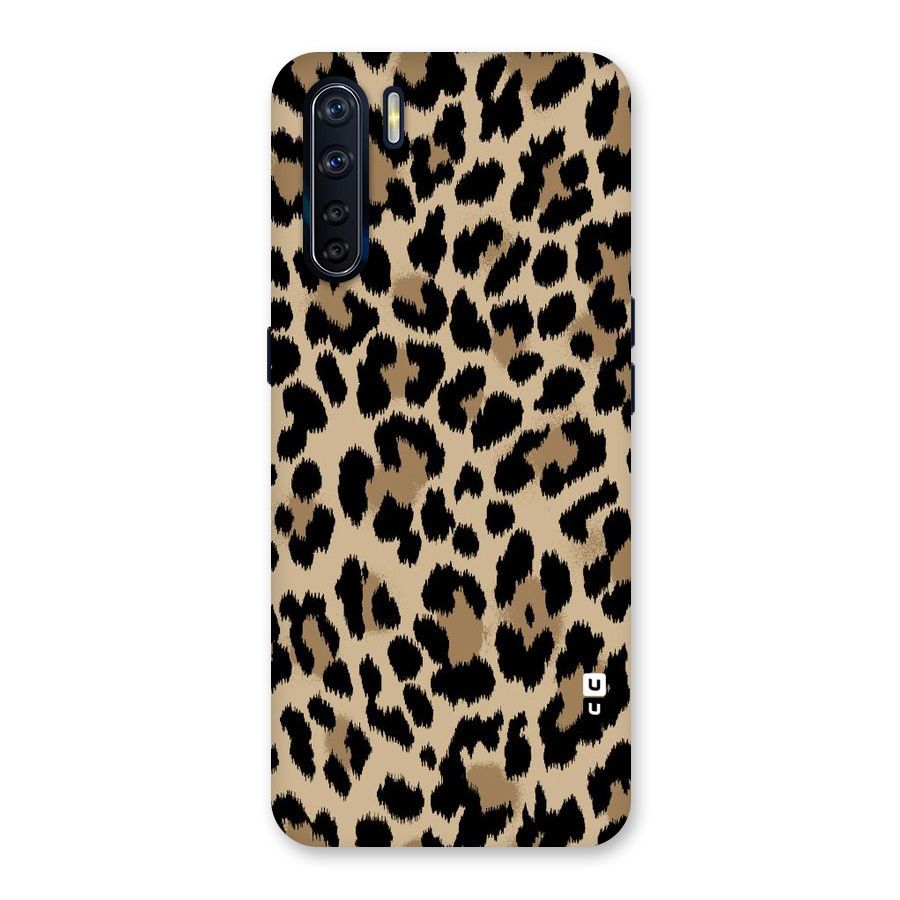 Brown Leapord Print Back Case for Oppo F15