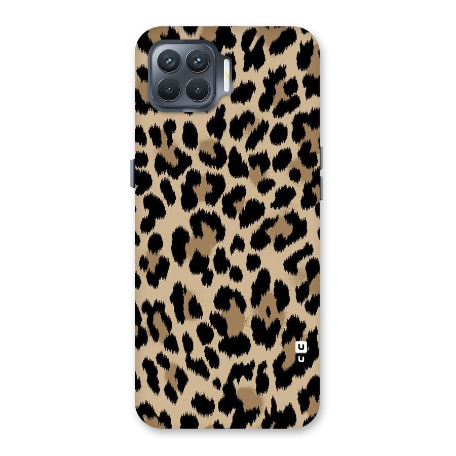 Brown Leapord Print Back Case for Oppo F17 Pro