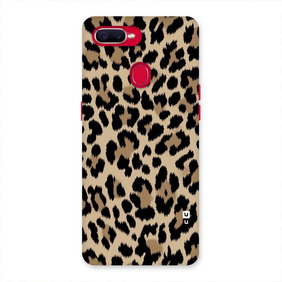Brown Leapord Print Back Case for Oppo F9 Pro