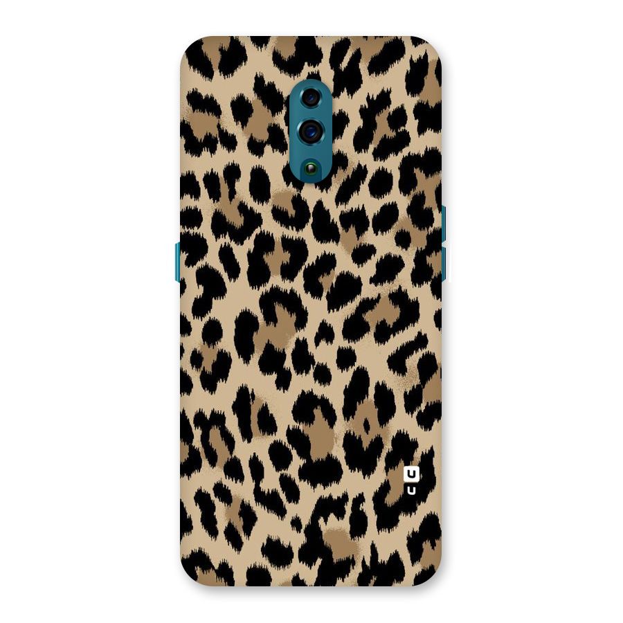 Brown Leapord Print Back Case for Oppo Reno