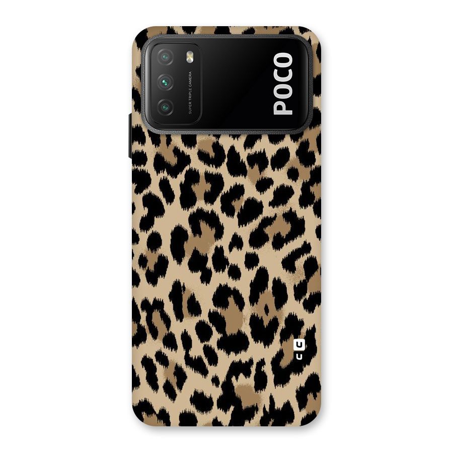 Brown Leapord Print Back Case for Poco M3