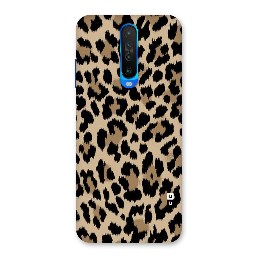 Brown Leapord Print Back Case for Poco X2