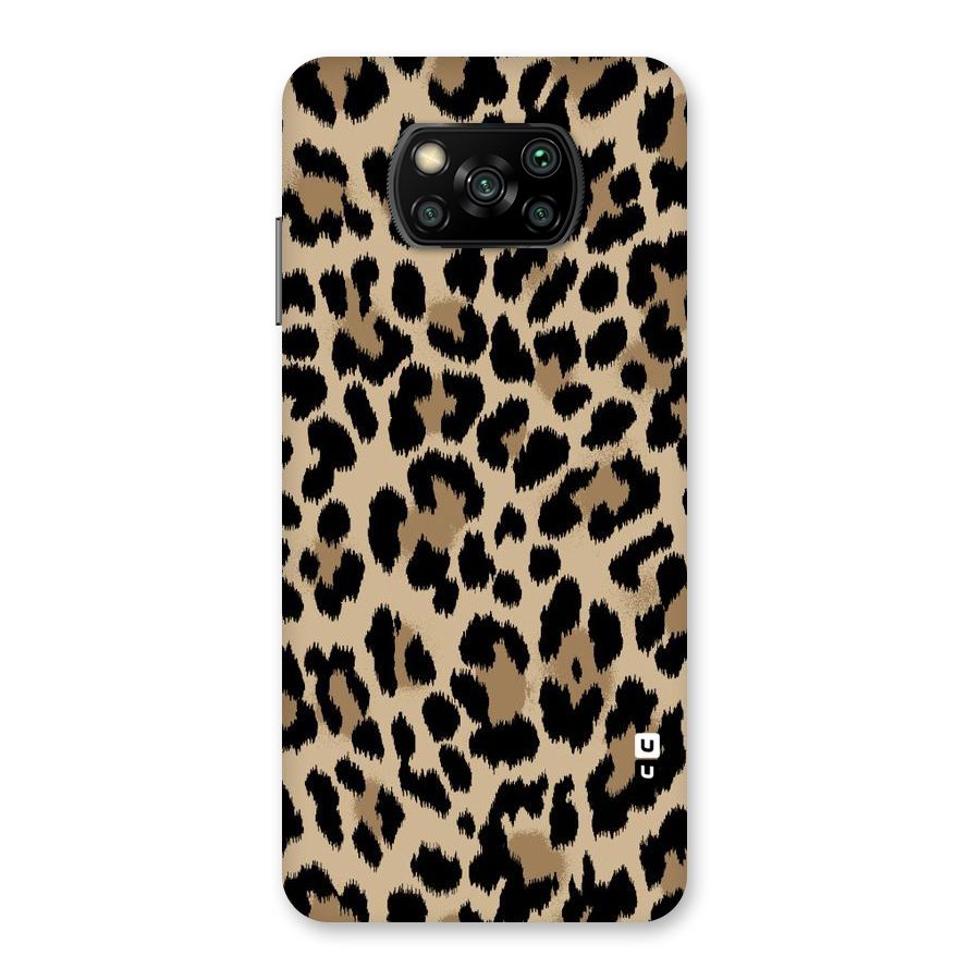 Brown Leapord Print Back Case for Poco X3