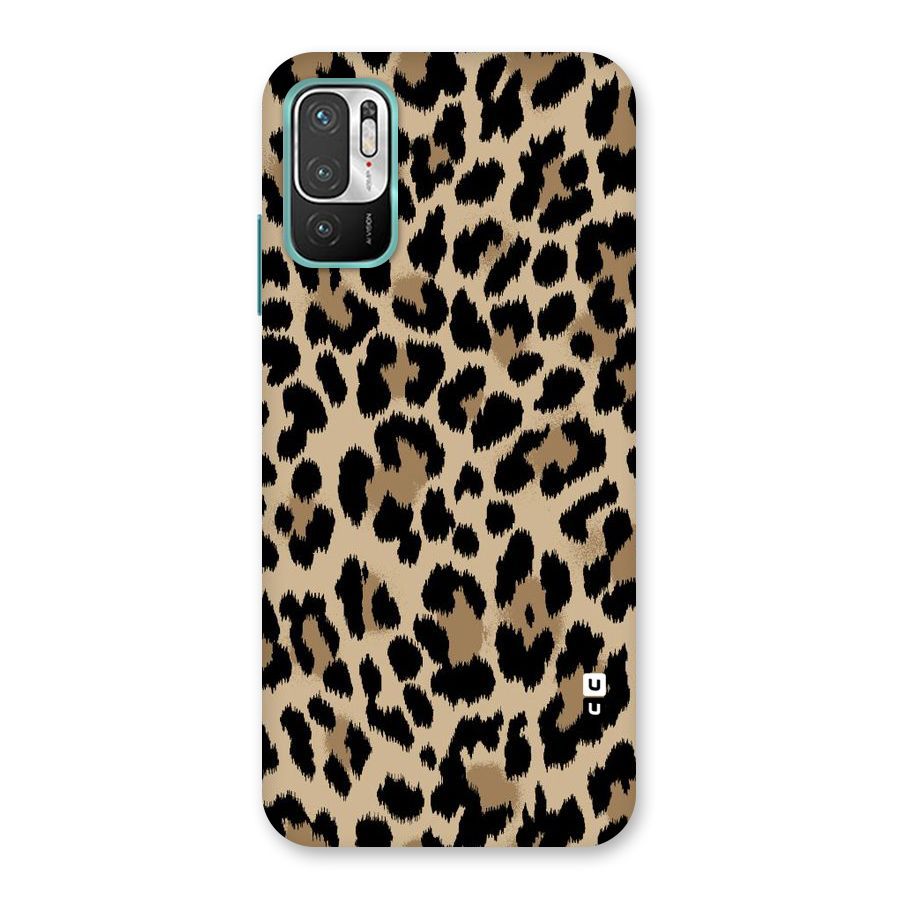Brown Leapord Print Back Case for Redmi Note 10T 5G