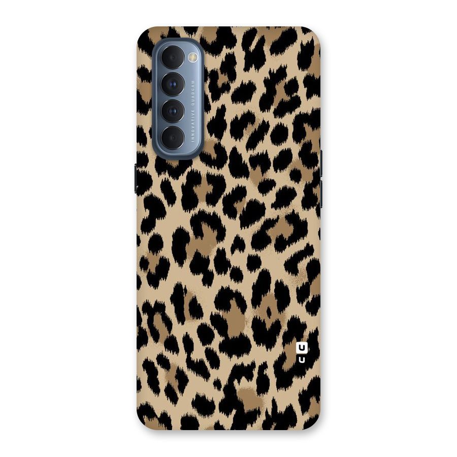Brown Leapord Print Back Case for Reno4 Pro