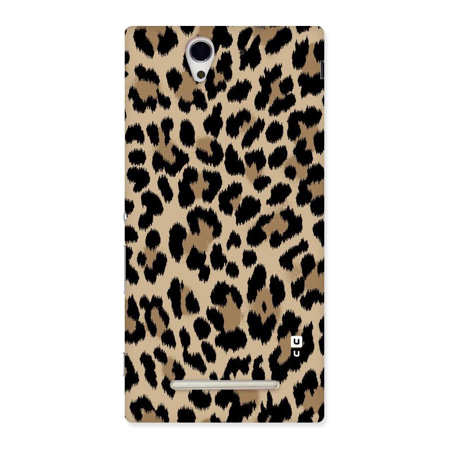 Brown Leapord Print Back Case for Sony Xperia C3