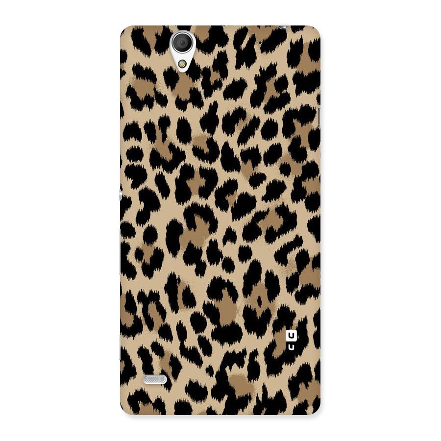 Brown Leapord Print Back Case for Sony Xperia C4