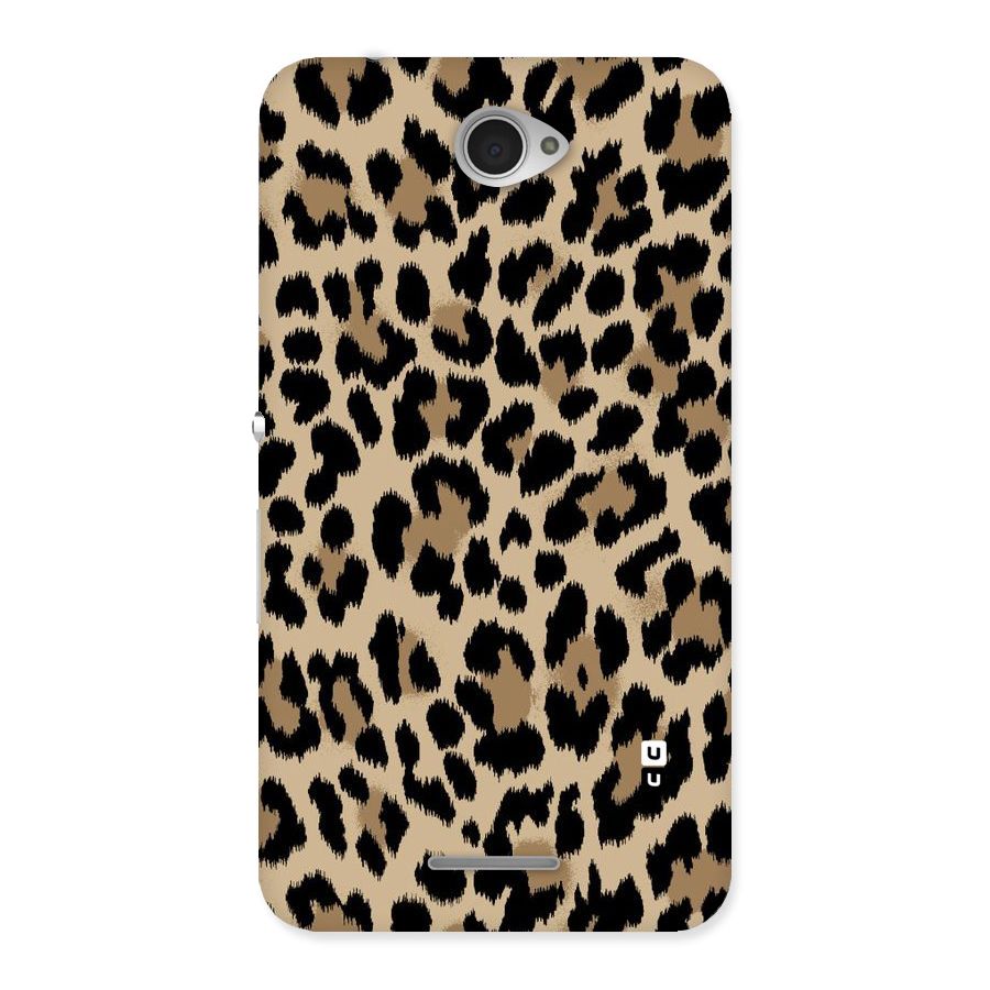 Brown Leapord Print Back Case for Sony Xperia E4
