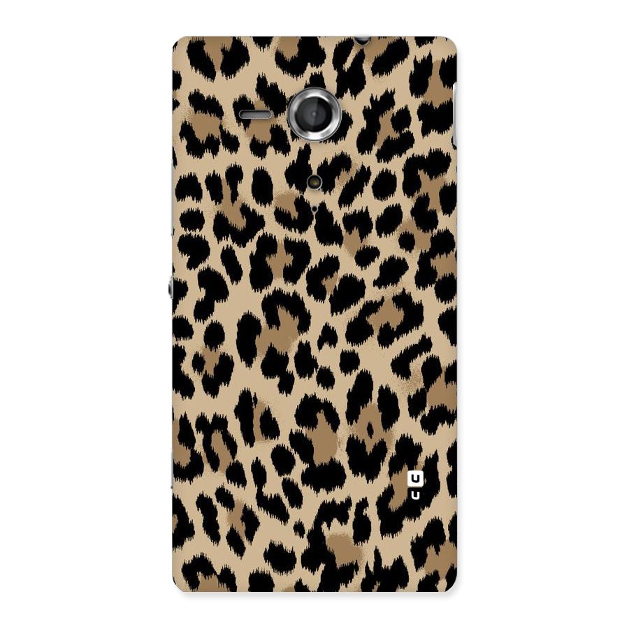 Brown Leapord Print Back Case for Sony Xperia SP