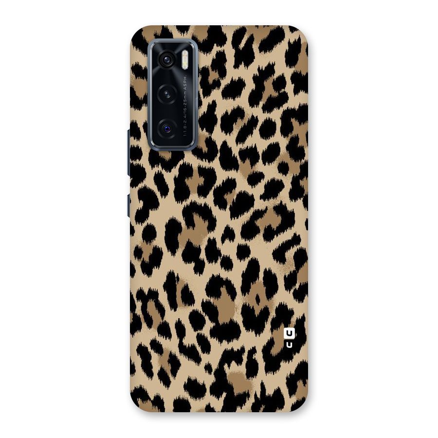 Brown Leapord Print Back Case for Vivo V20 SE