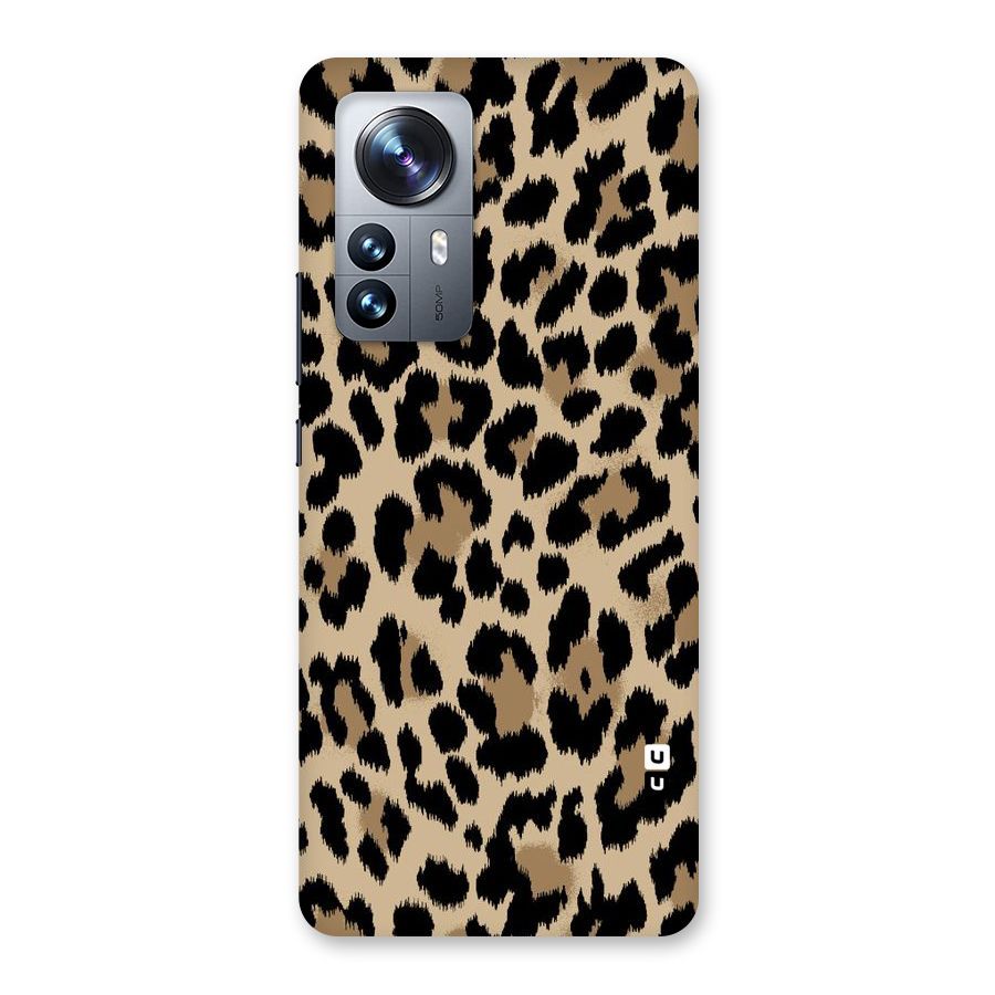 Brown Leapord Print Back Case for Xiaomi 12 Pro