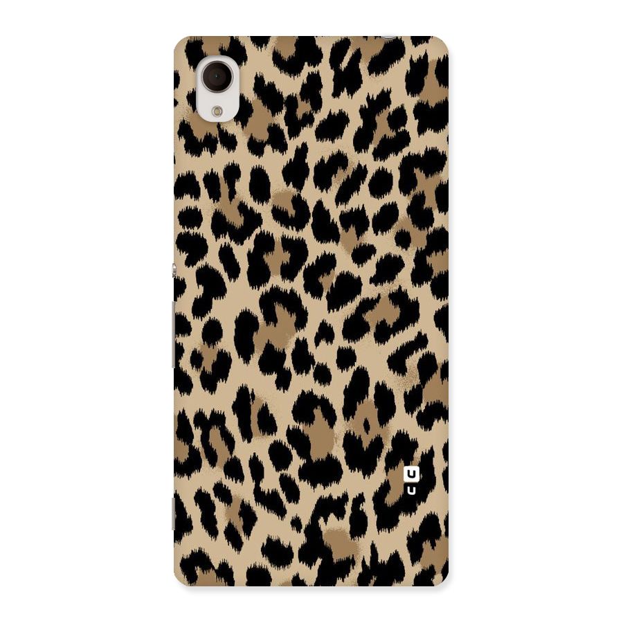 Brown Leapord Print Back Case for Xperia M4 Aqua