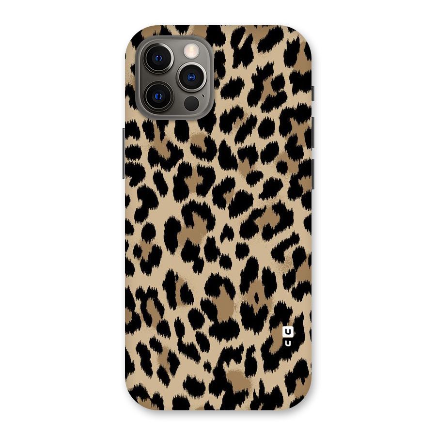 Brown Leapord Print Back Case for iPhone 12 Pro