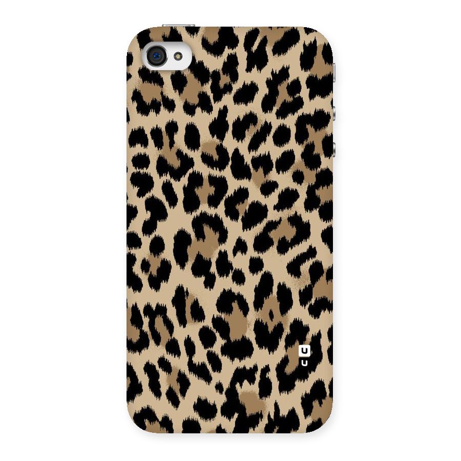 Brown Leapord Print Back Case for iPhone 4 4s