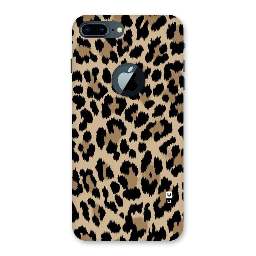 Brown Leapord Print Back Case for iPhone 7 Plus Logo Cut