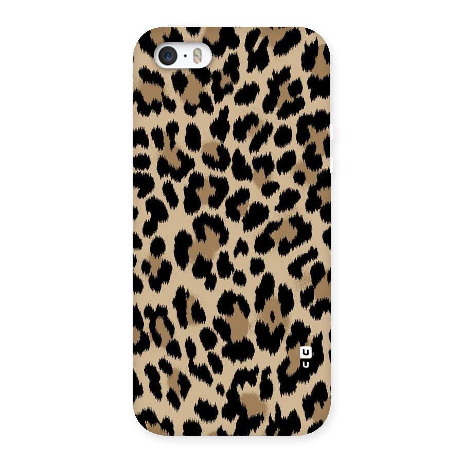 Brown Leapord Print Back Case for iPhone SE