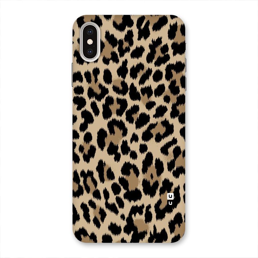 Brown Leapord Print Back Case for iPhone XS Max