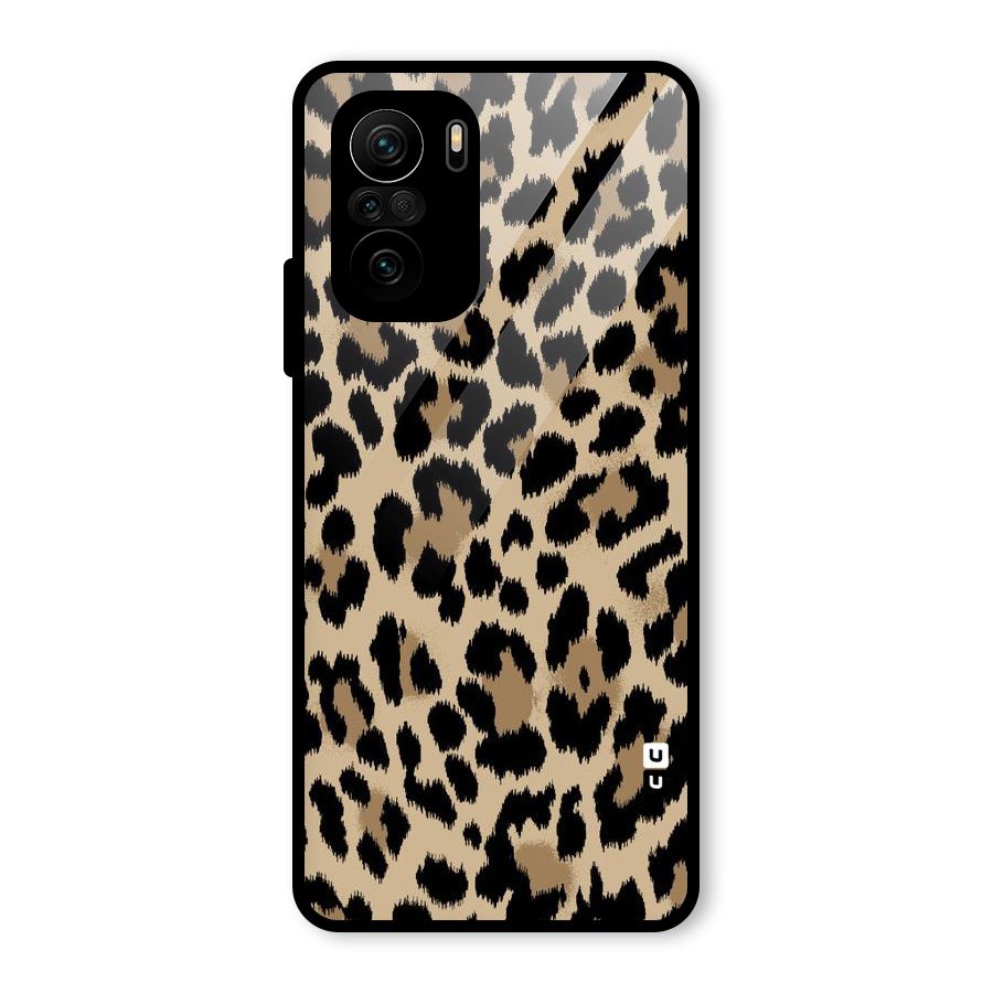Brown Leapord Print Glass Back Case for Mi 11x