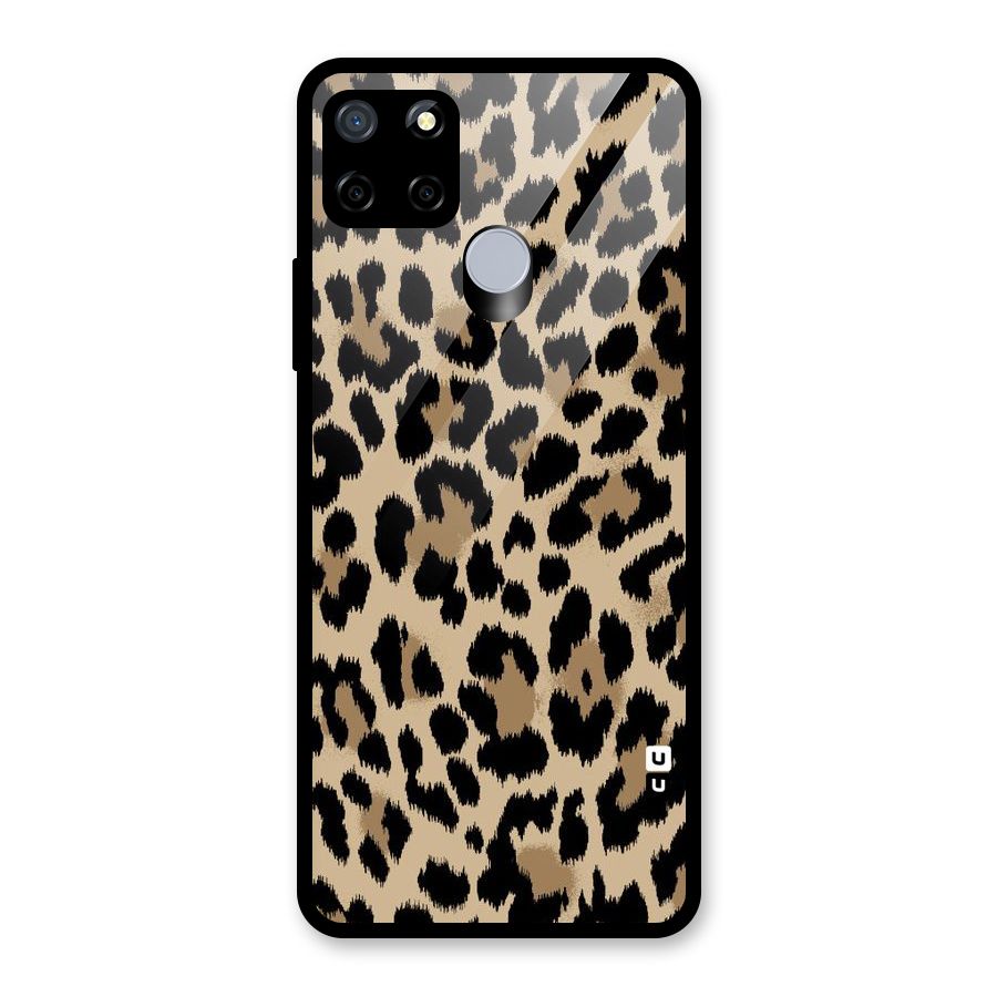 Brown Leapord Print Glass Back Case for Realme C12