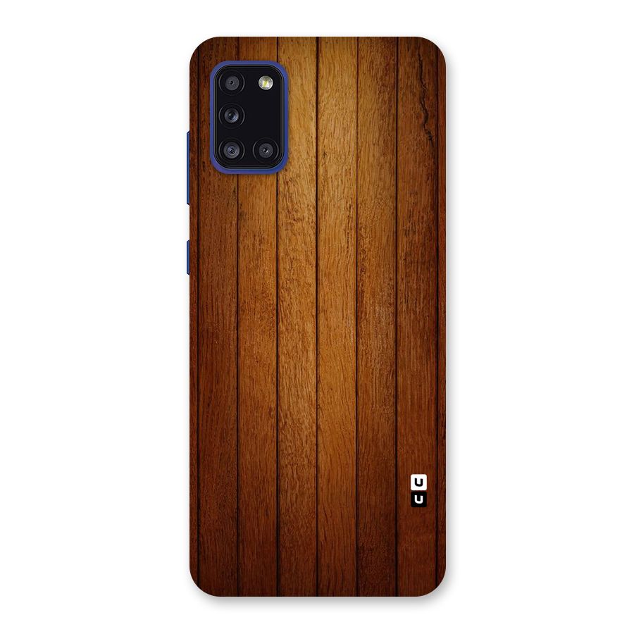 Brown Wood Design Back Case for Galaxy A31