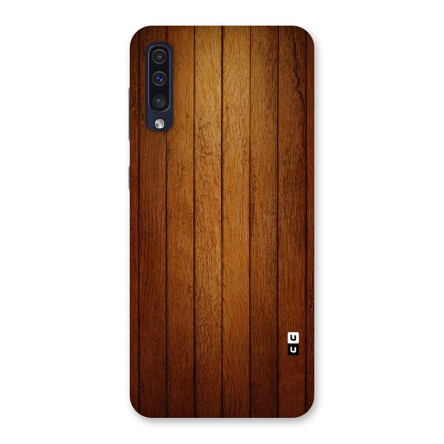 Brown Wood Design Back Case for Galaxy A50
