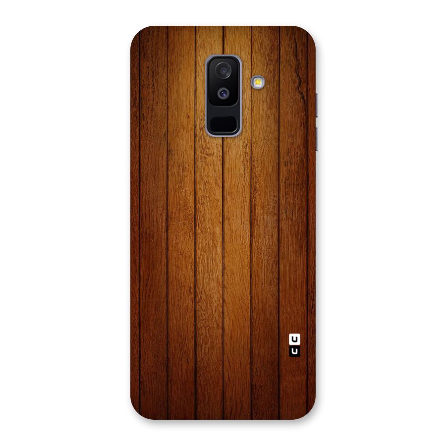 Brown Wood Design Back Case for Galaxy A6 Plus