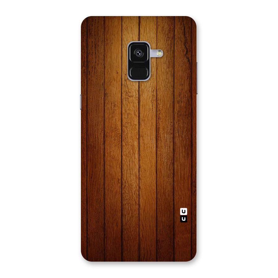 Brown Wood Design Back Case for Galaxy A8 Plus