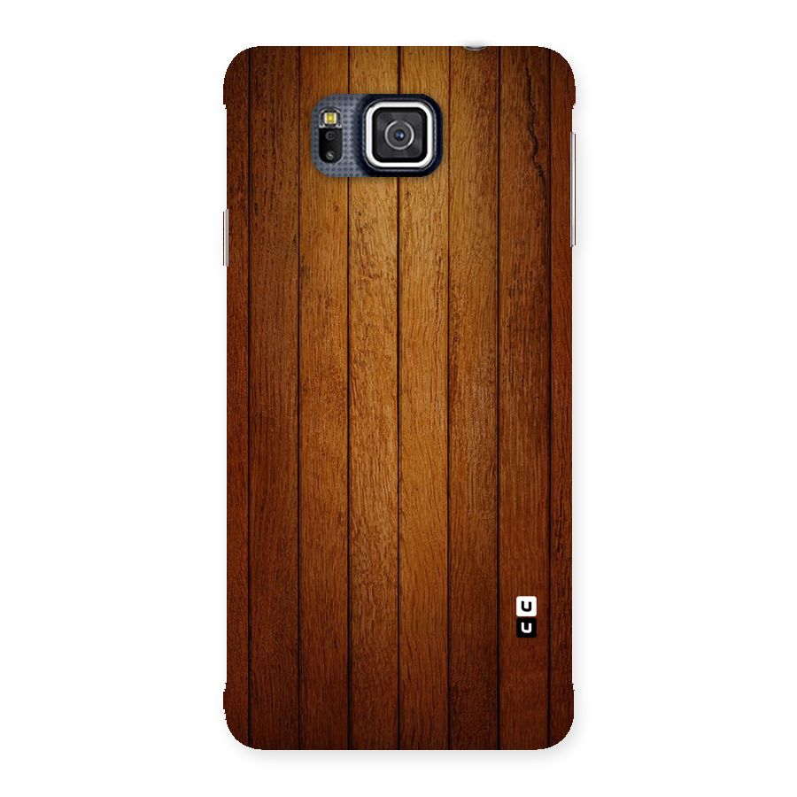 Brown Wood Design Back Case for Galaxy Alpha