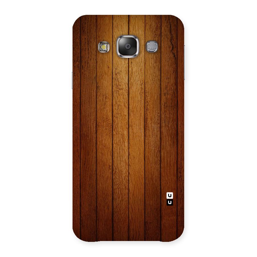 Brown Wood Design Back Case for Galaxy E7