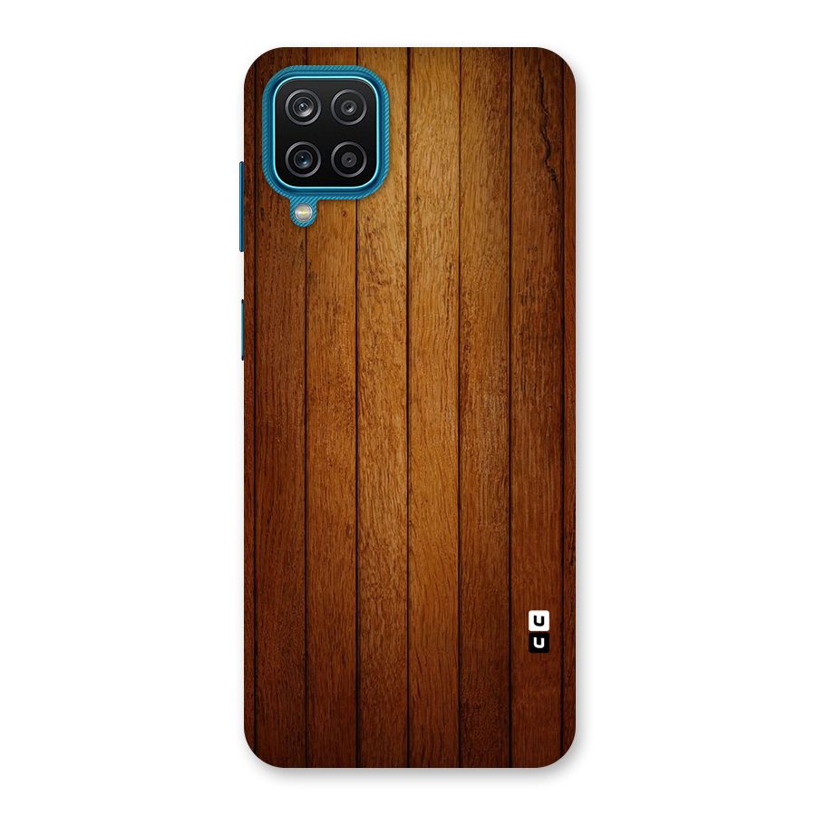 Brown Wood Design Back Case for Galaxy F12