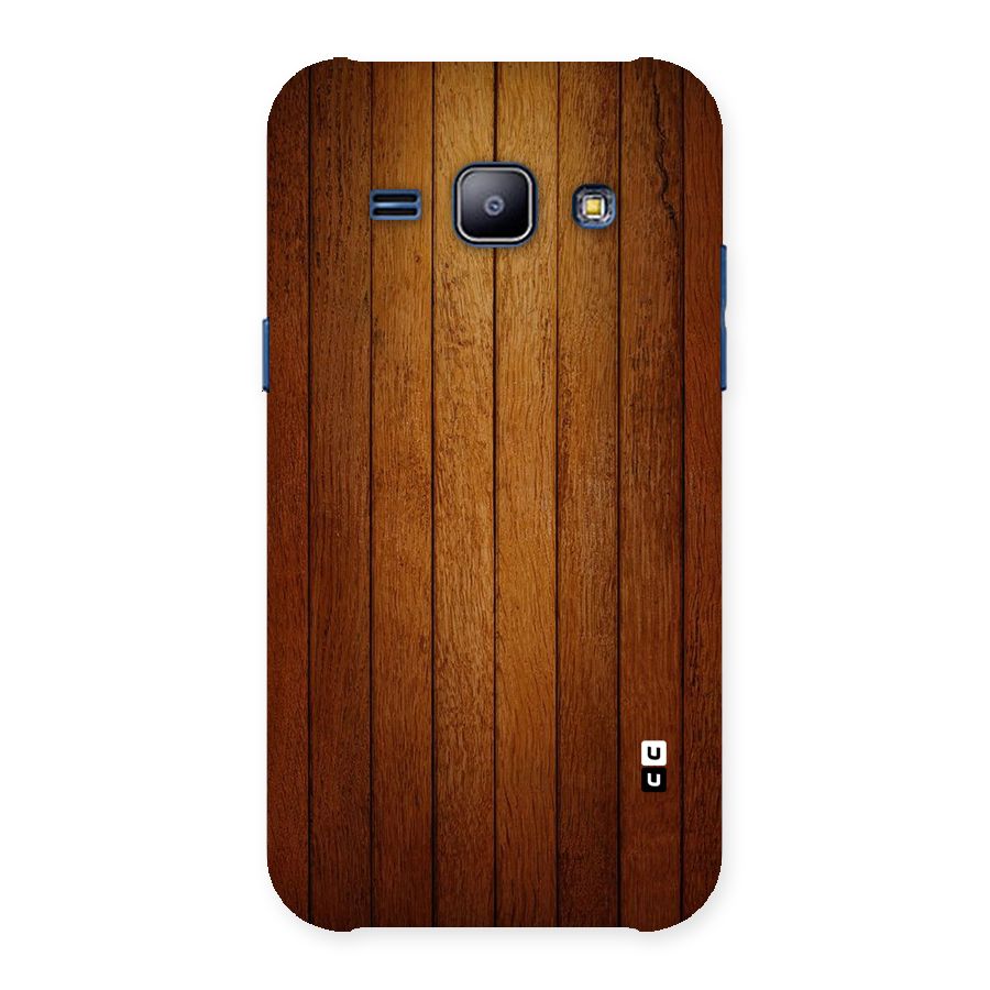 Brown Wood Design Back Case for Galaxy J1