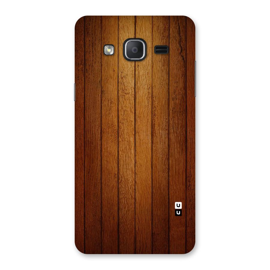 Brown Wood Design Back Case for Galaxy On7 2015