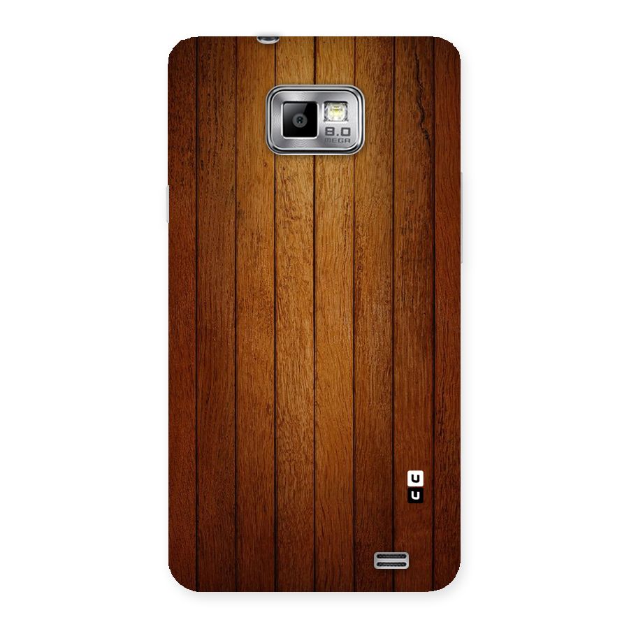 Brown Wood Design Back Case for Galaxy S2