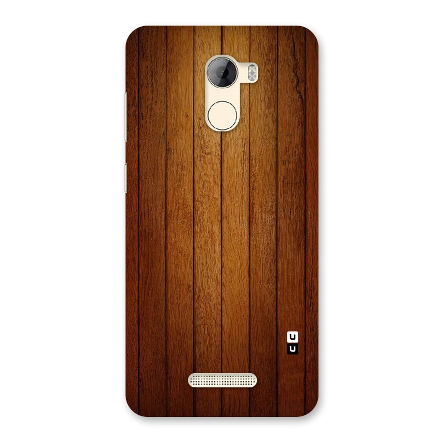Brown Wood Design Back Case for Gionee A1 LIte