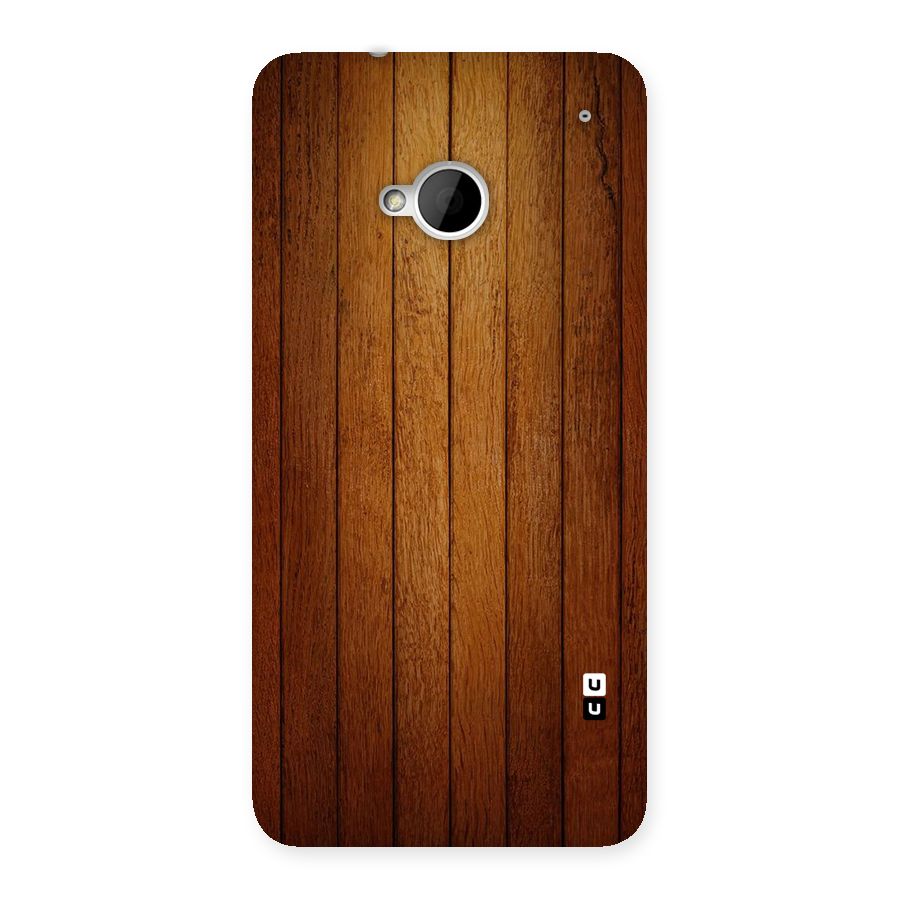 Brown Wood Design Back Case for HTC One M7