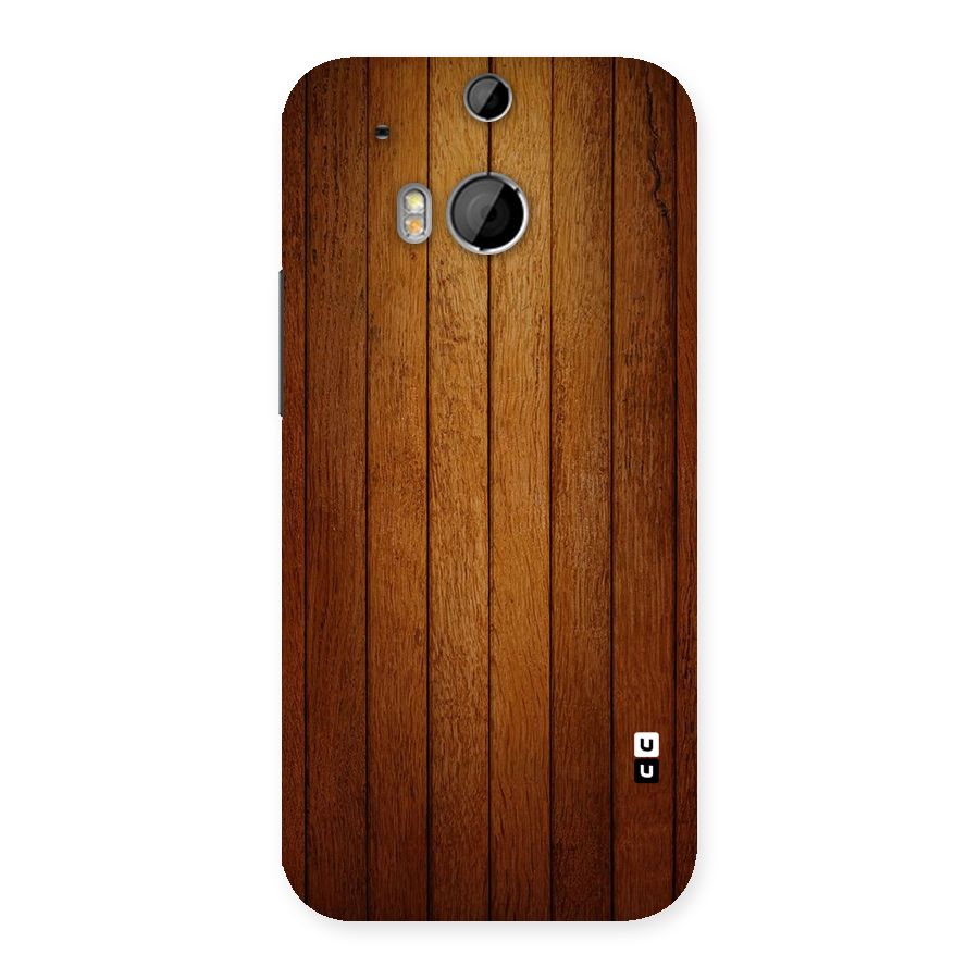 Brown Wood Design Back Case for HTC One M8