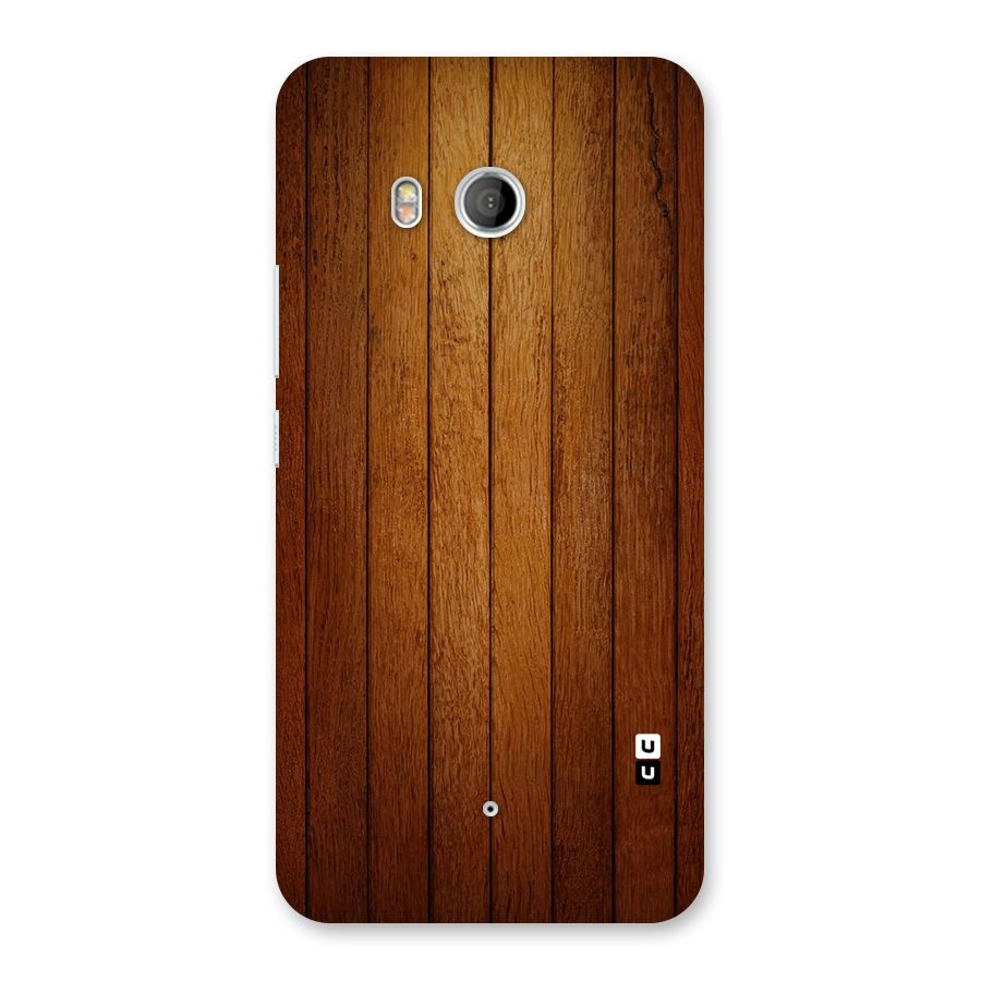 Brown Wood Design Back Case for HTC U11