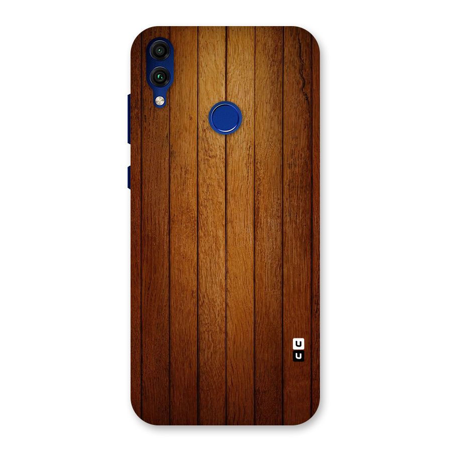 Brown Wood Design Back Case for Honor 8C