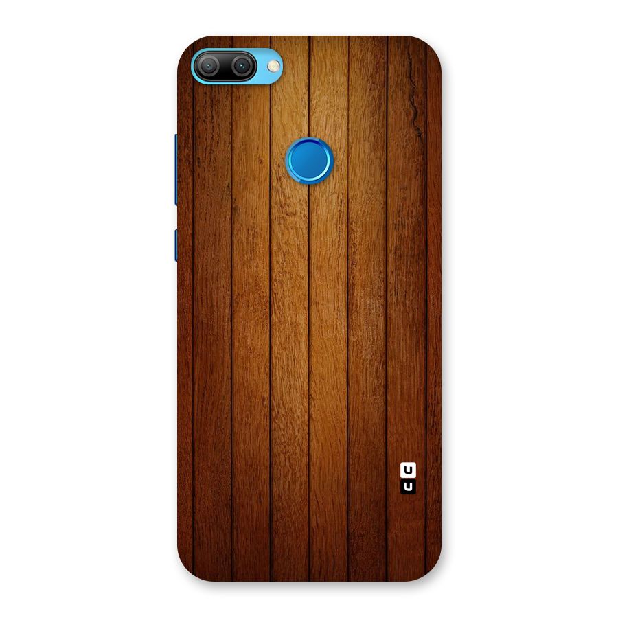 Brown Wood Design Back Case for Honor 9N