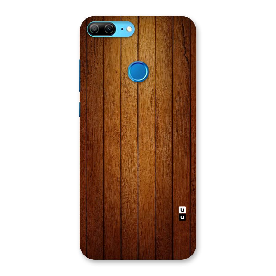 Brown Wood Design Back Case for Honor 9 Lite