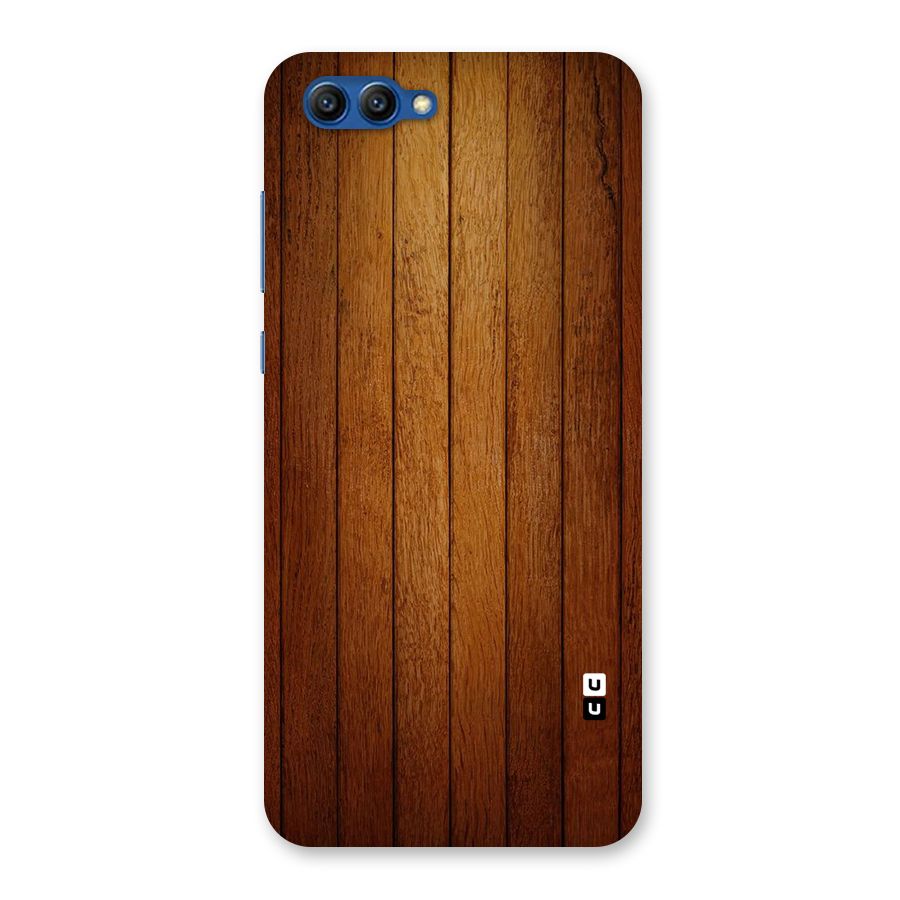 Brown Wood Design Back Case for Honor View 10