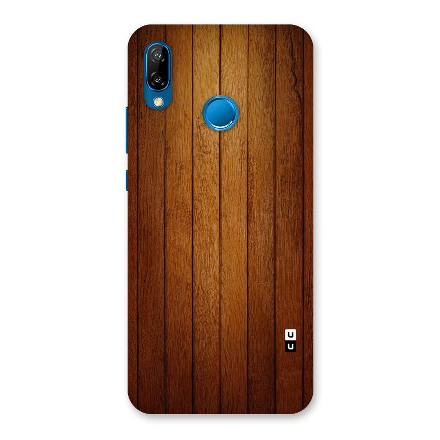 Brown Wood Design Back Case for Huawei P20 Lite