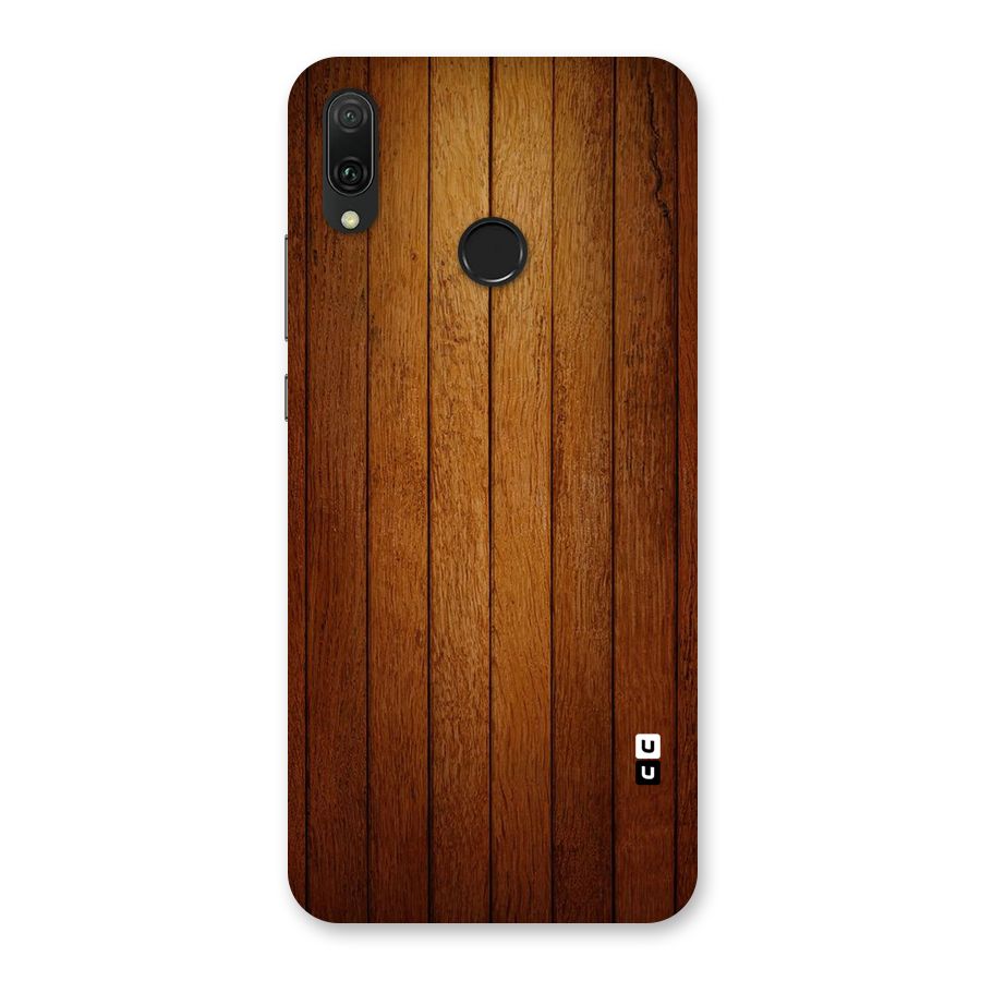 Brown Wood Design Back Case for Huawei Y9 (2019)
